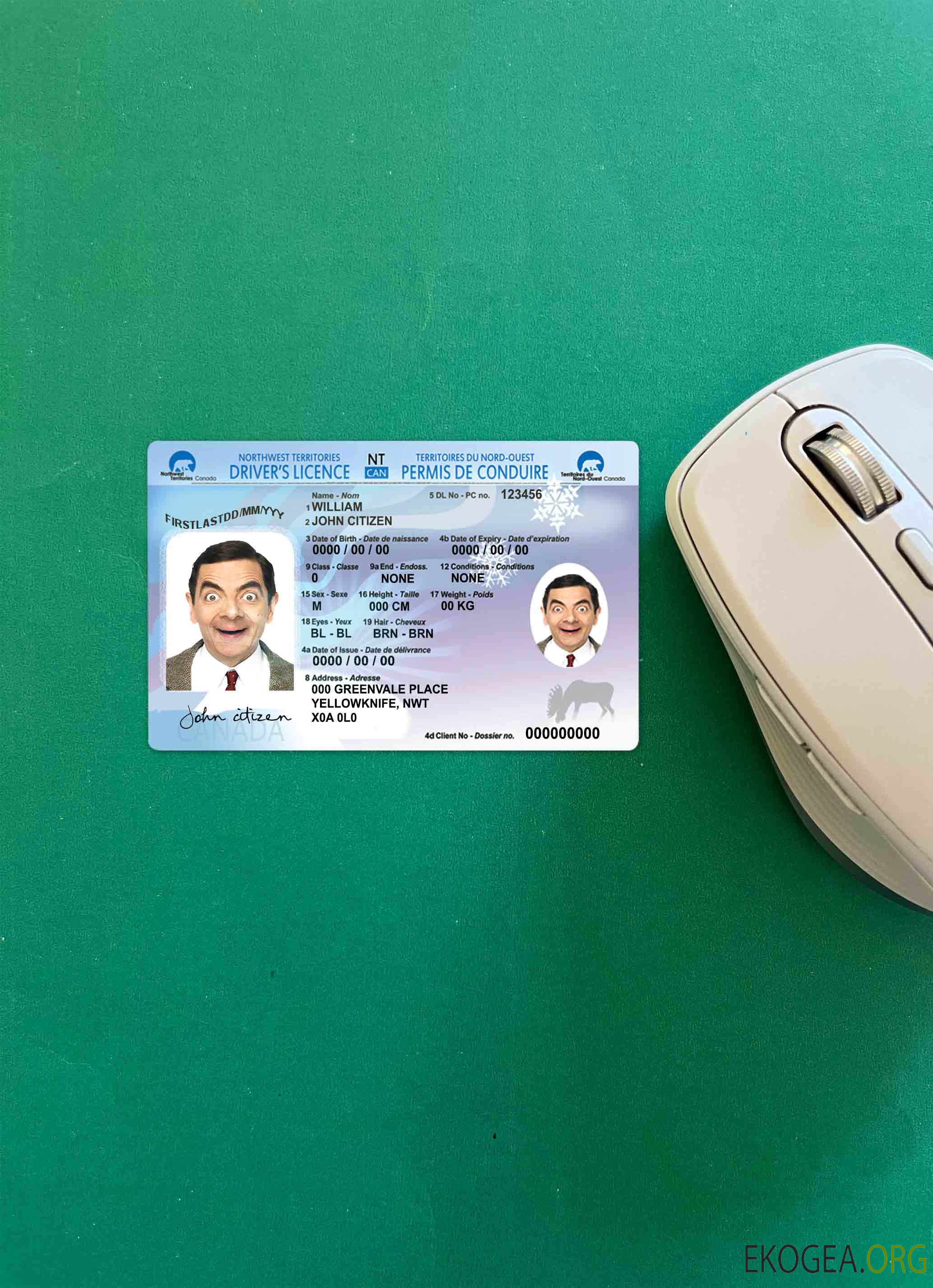 Canada Territoires du Nord Ouest Canada DL photolook AVANT